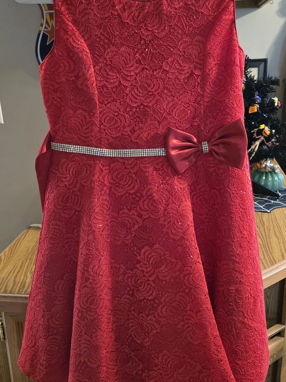 Bonnie Jean Lace Bow Waist Girls' Dress